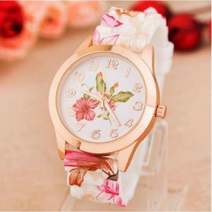 Accessories - Floral Printed Silicone Watch Accessories - Floral Printed Silicone Watch